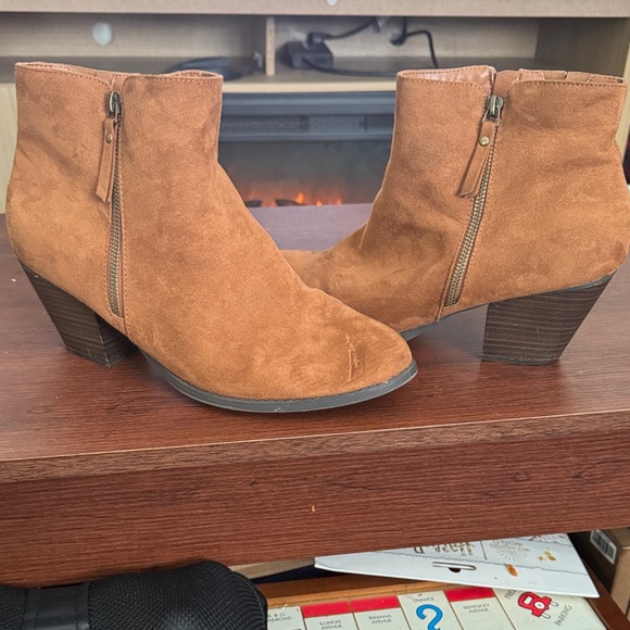 Torrid Tan Suede Ankle Booties - Picture 1 of 3